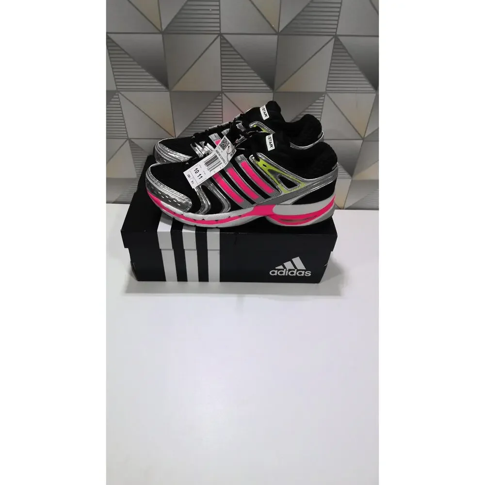 adidas Adistar Control 5 Men’s 10 Silver Black Pink Neon Y2K Running Shoes NIB